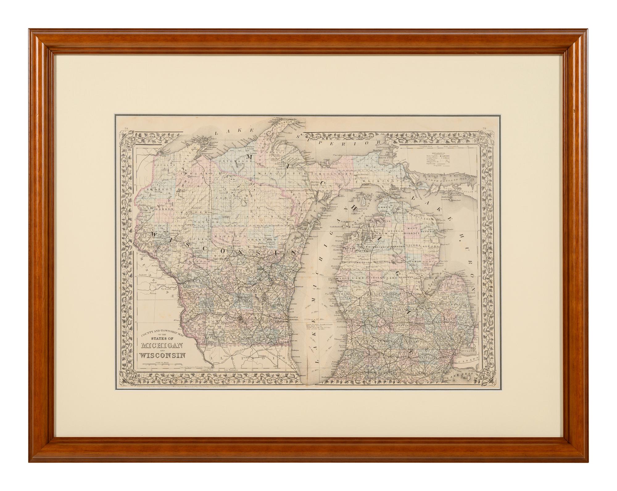 A Group of 13 maps of Chicago and Illinois, comprising: