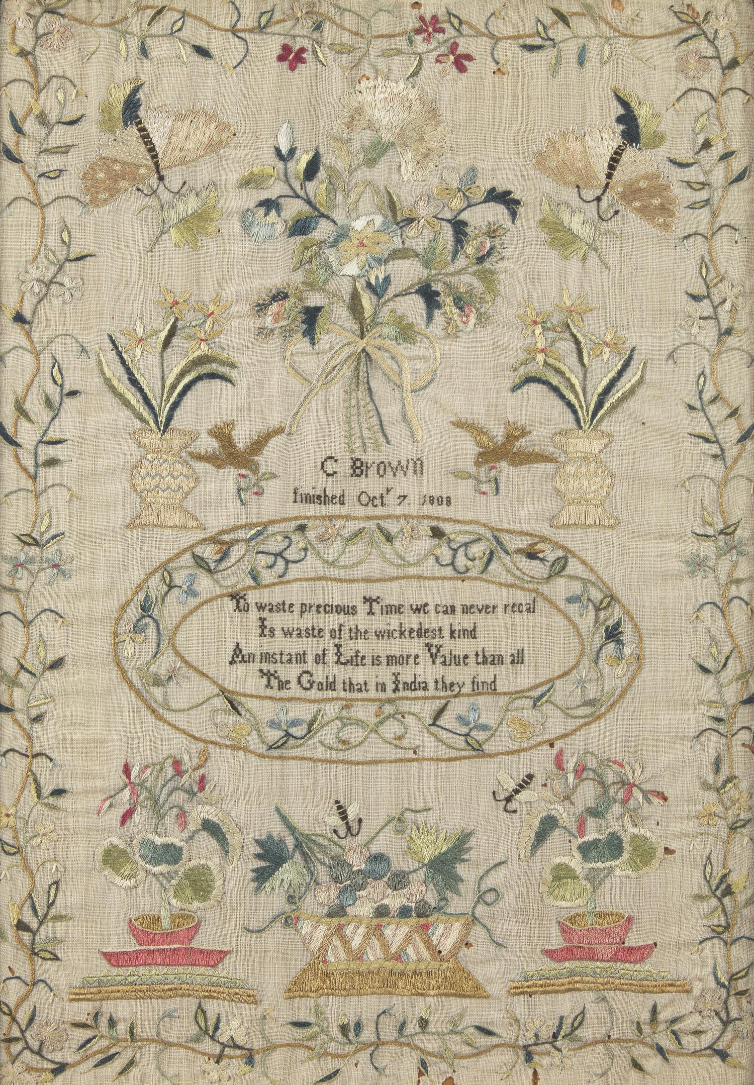 A Group of Three English or American Needlework Samplers