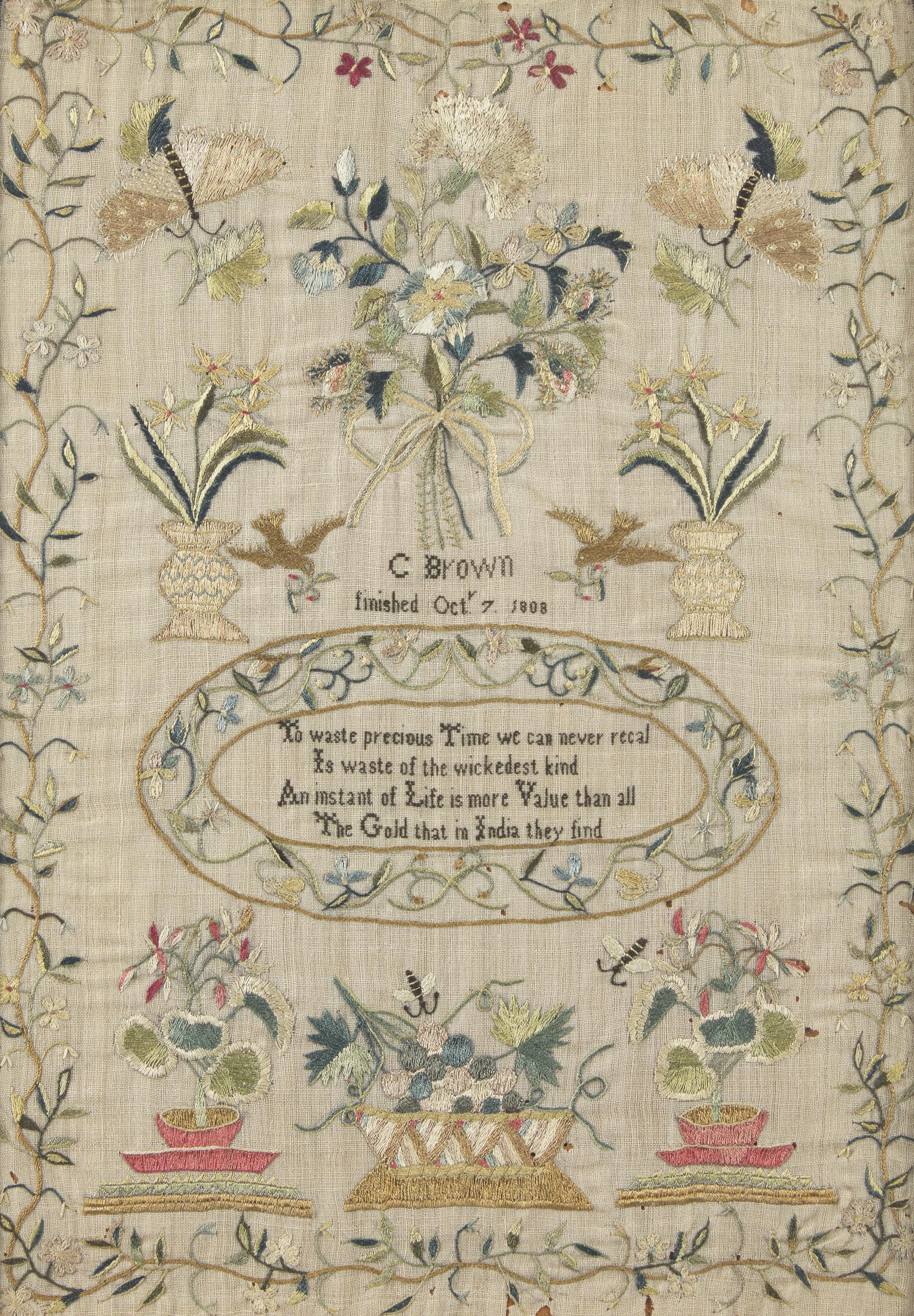 A Group of Three English or American Needlework Samplers