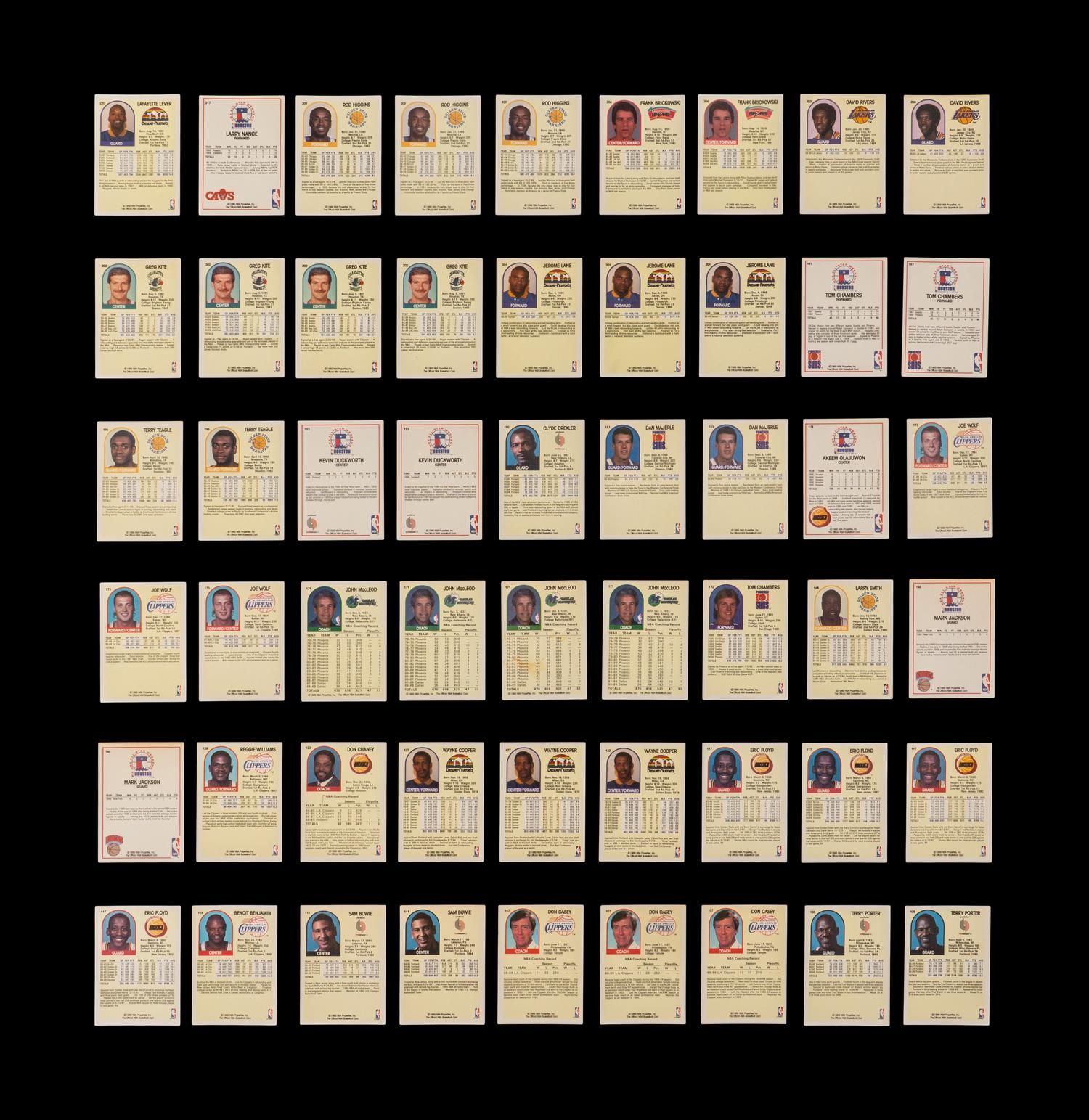 A Large Collection of 1989 Hoops Signed Autograph Basketball Cards (153)