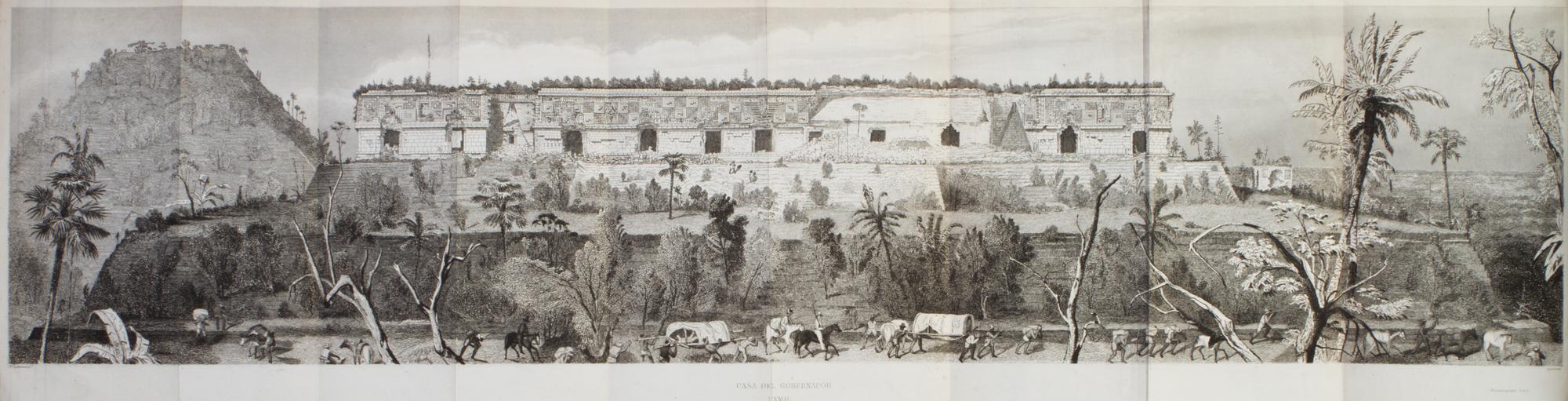 STEPHENS, JOHN L. Incidents of Travel in Yucatan. London, 1843. 2 vols. With 70 plates and four maps. one fold-out.