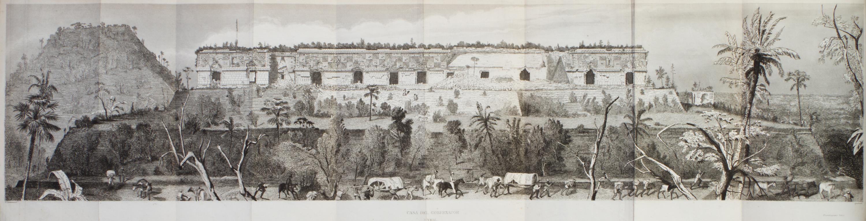 STEPHENS, JOHN L. Incidents of Travel in Yucatan. London, 1843. 2 vols. With 70 plates and four maps. one fold-out.
