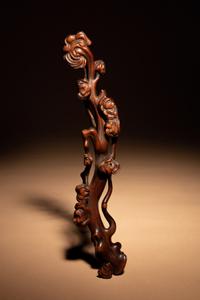 A Chinese Boxwood 'Lingzhi' Ruyi Scepter
