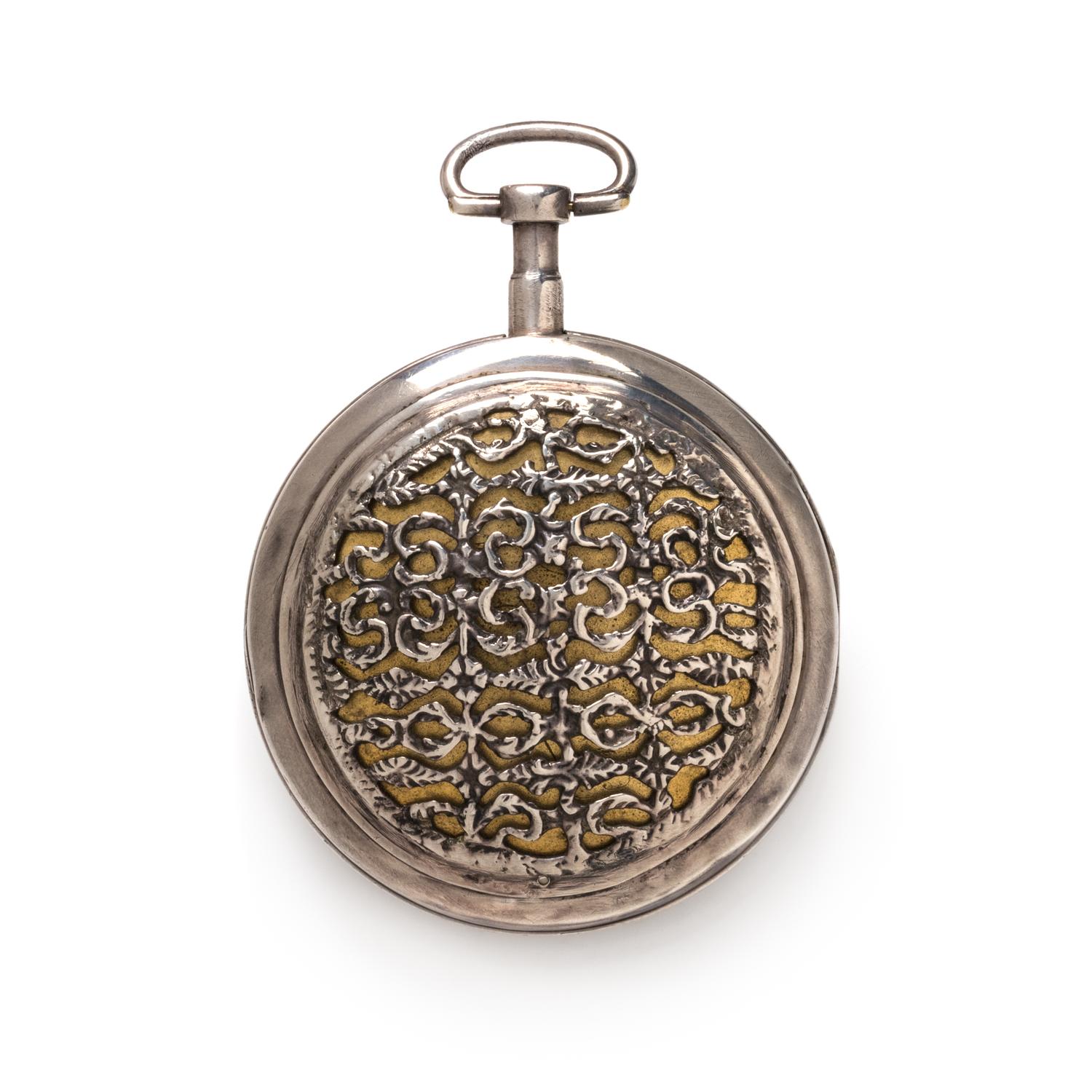 SILVER OPEN FACE POCKET WATCH