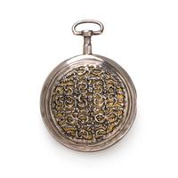 SILVER OPEN FACE POCKET WATCH