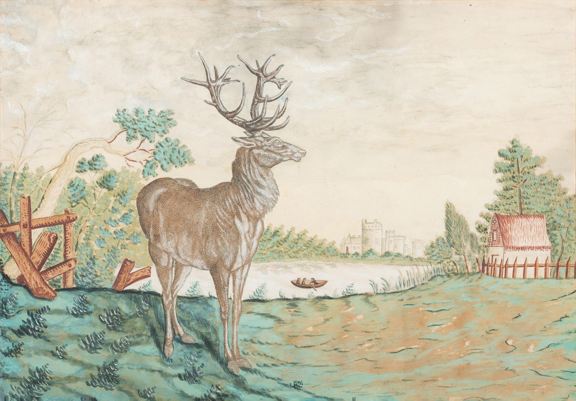 Two English Pin-Prick and Watercolor Pictures