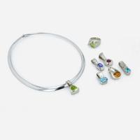 A collection of gem-set and 14K white gold jewelry