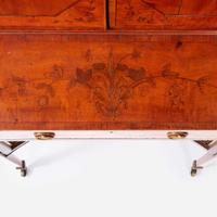 A George III Marquetry Inlaid Satinwood and Fruitwood bonheur du jour