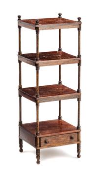 A Regency Style Mahogany Etagere Height 4 1/4 x width 1 1/2 x depth 1 1/2 inches.