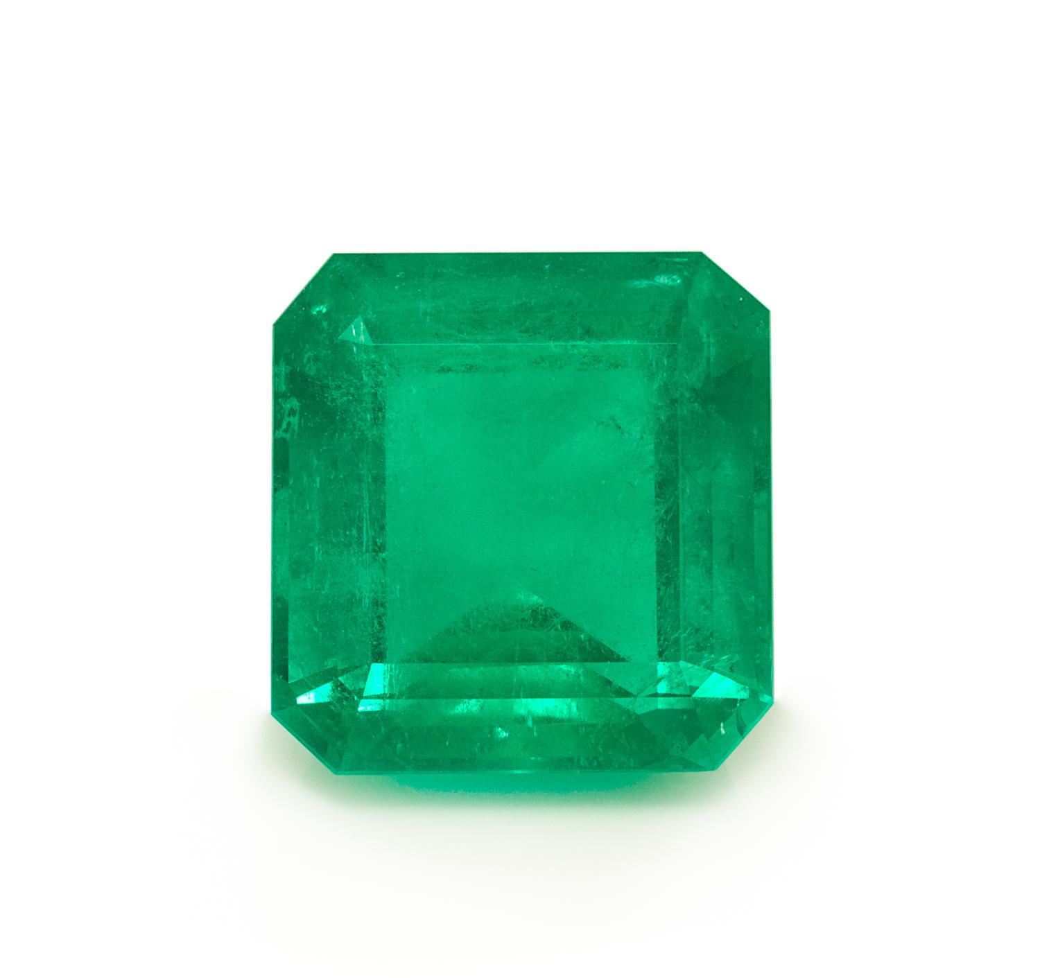 An 11.33 Carat Octagonal Step Cut Emerald,