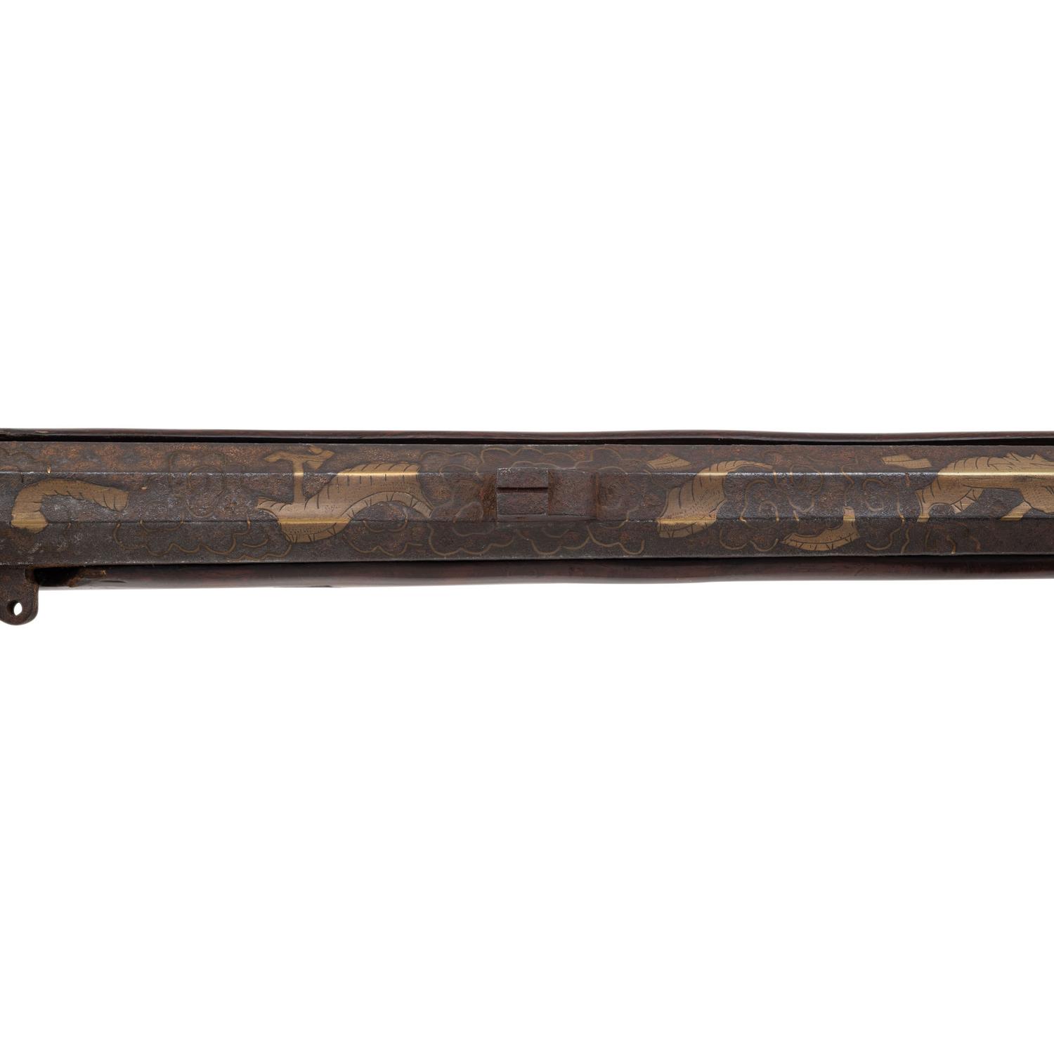 Japanese Tanegashima with Two Mon to the Stock and Dragon Motif to Barrel