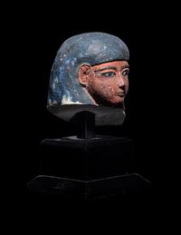 An Egyptian Painted Limestone Ushabti