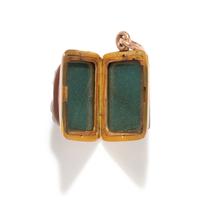 A Red Agate Cameo Locket Pendant
