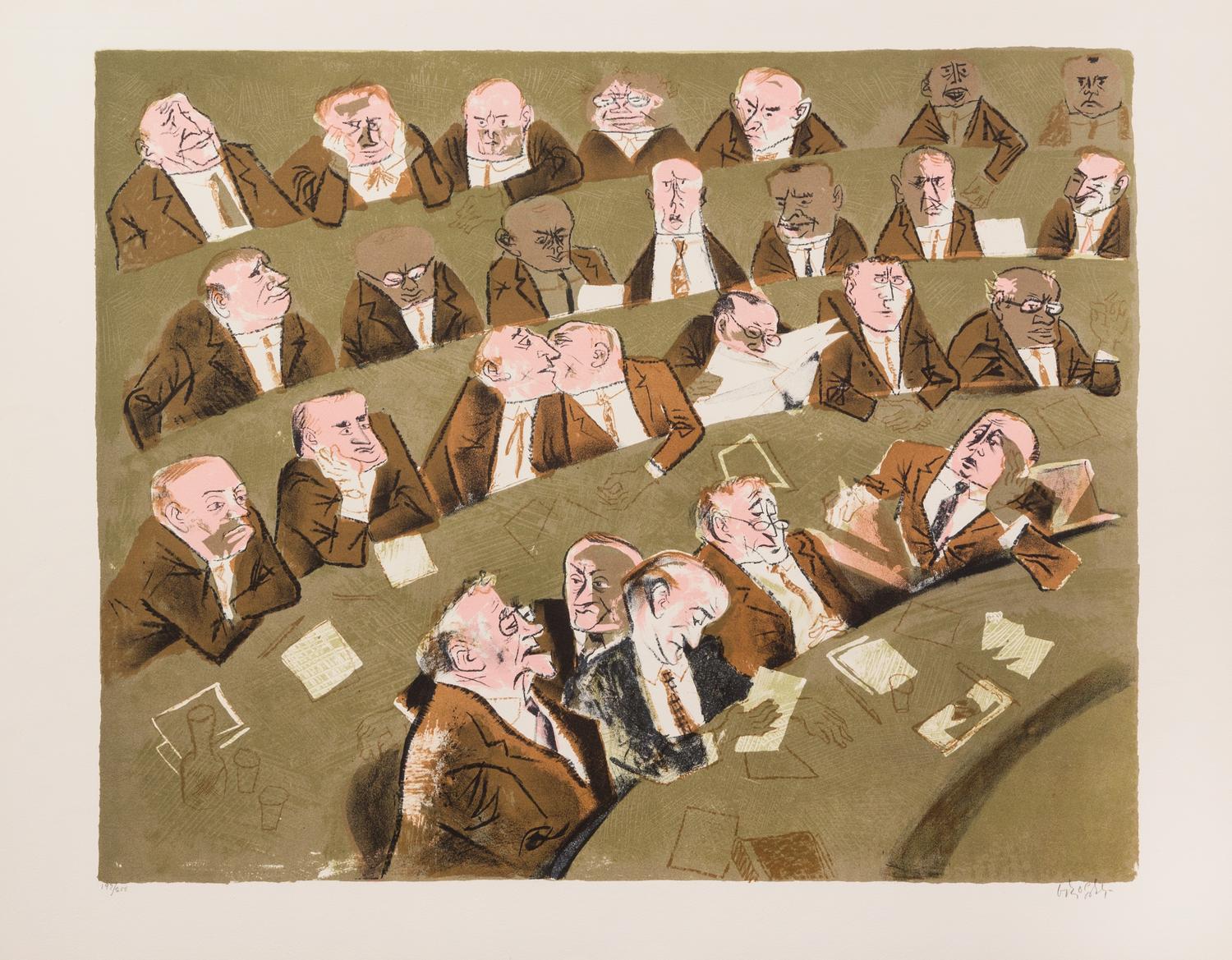 William Gropper, (American, 1987-1977), From the Senate Series (a group of six works), c. 1945