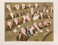 William Gropper, (American, 1987-1977), From the Senate Series (a group of six works), c. 1945