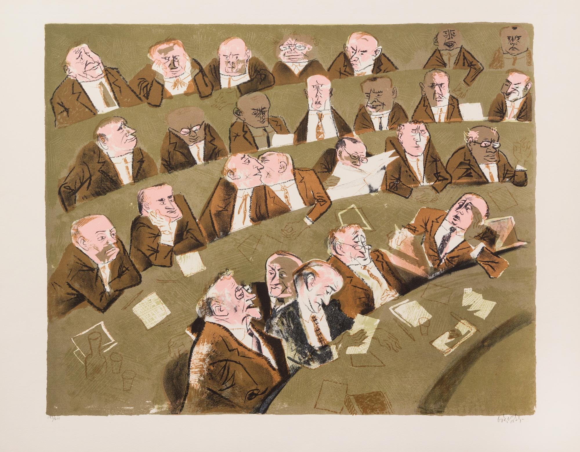 William Gropper, (American, 1987-1977), From the Senate Series (a group of six works), c. 1945