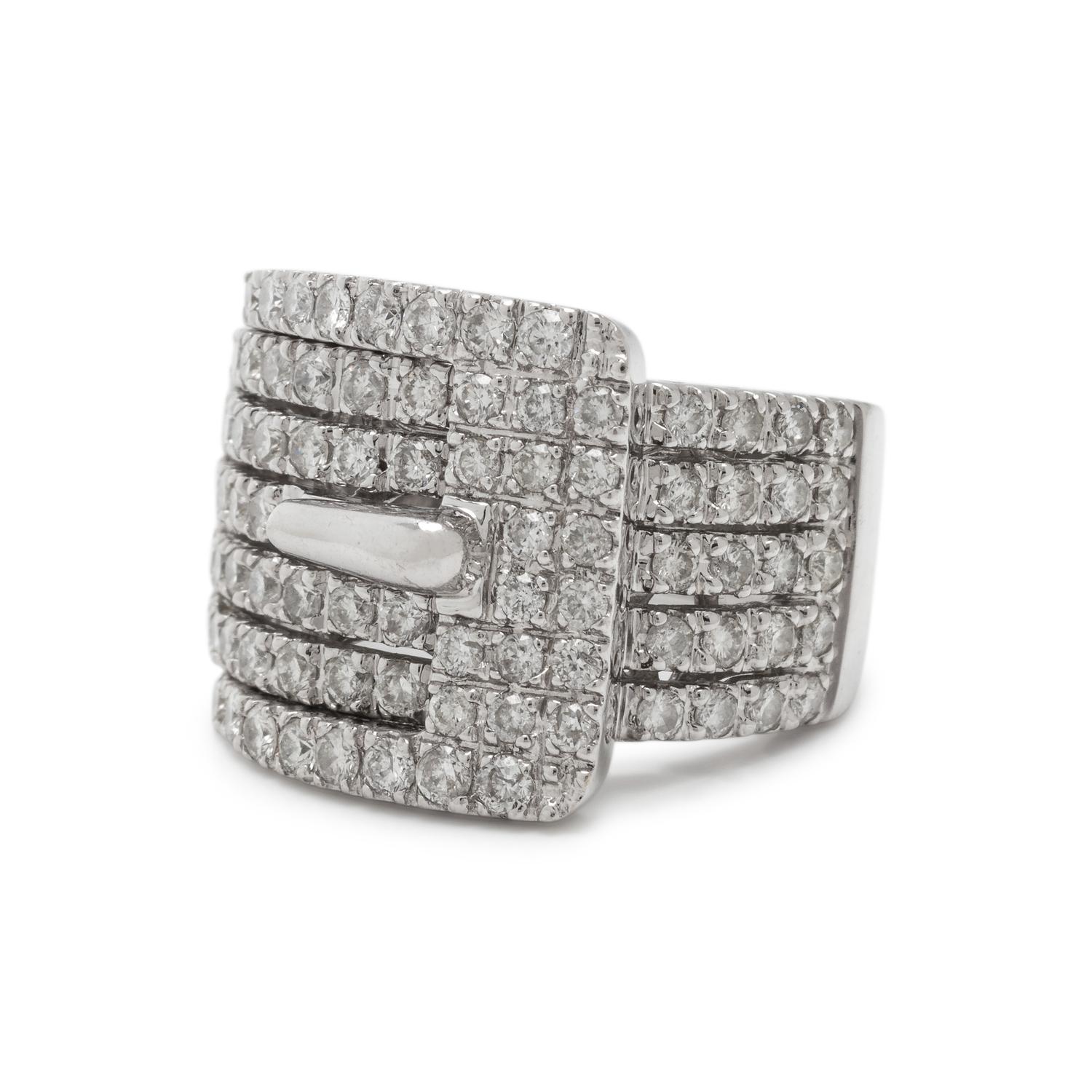 DIAMOND BUCKLE MOTIF RING