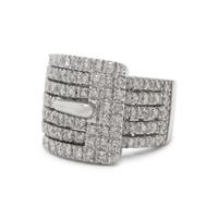 DIAMOND BUCKLE MOTIF RING