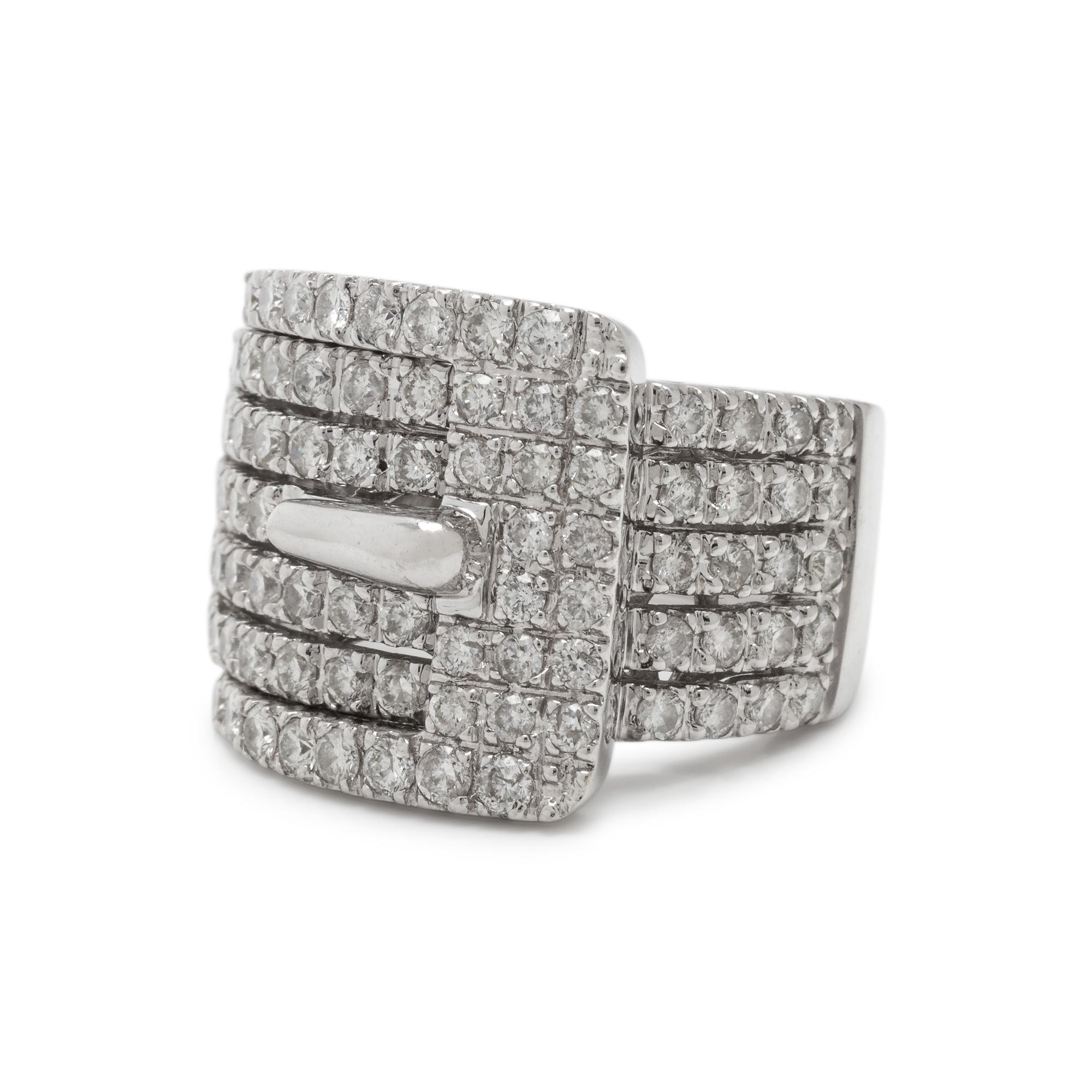 DIAMOND BUCKLE MOTIF RING