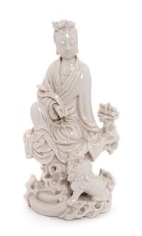 A Blanc-de-Chine Porcelain Figure of Guanyin Height 9 1/8 inches. — EARLY 20TH CENTURY