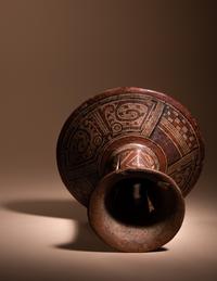 A Costa Rican Polychrome Pedestal Plate ( frutera )