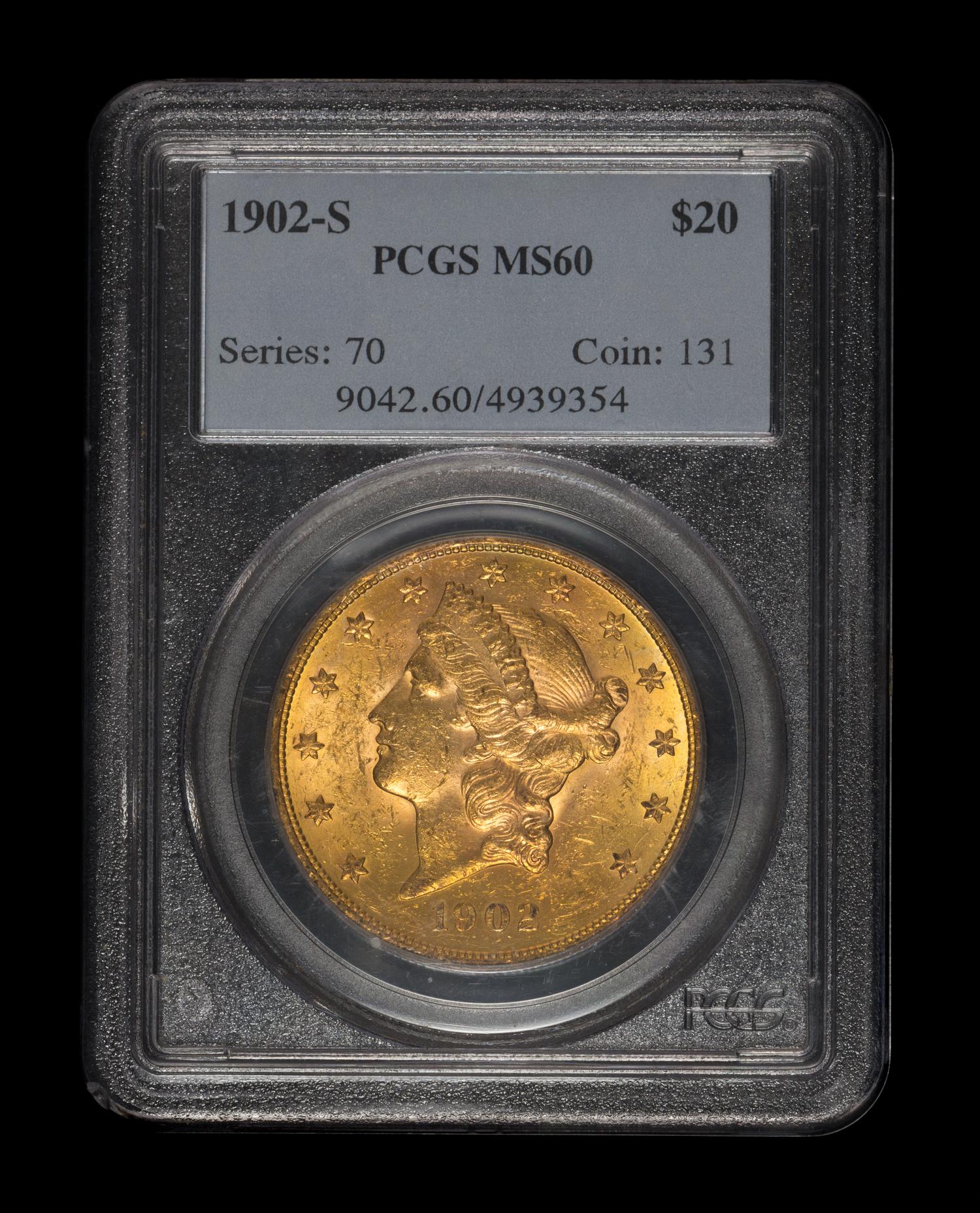 A United States 1902-S Liberty Head $20 Gold Coin