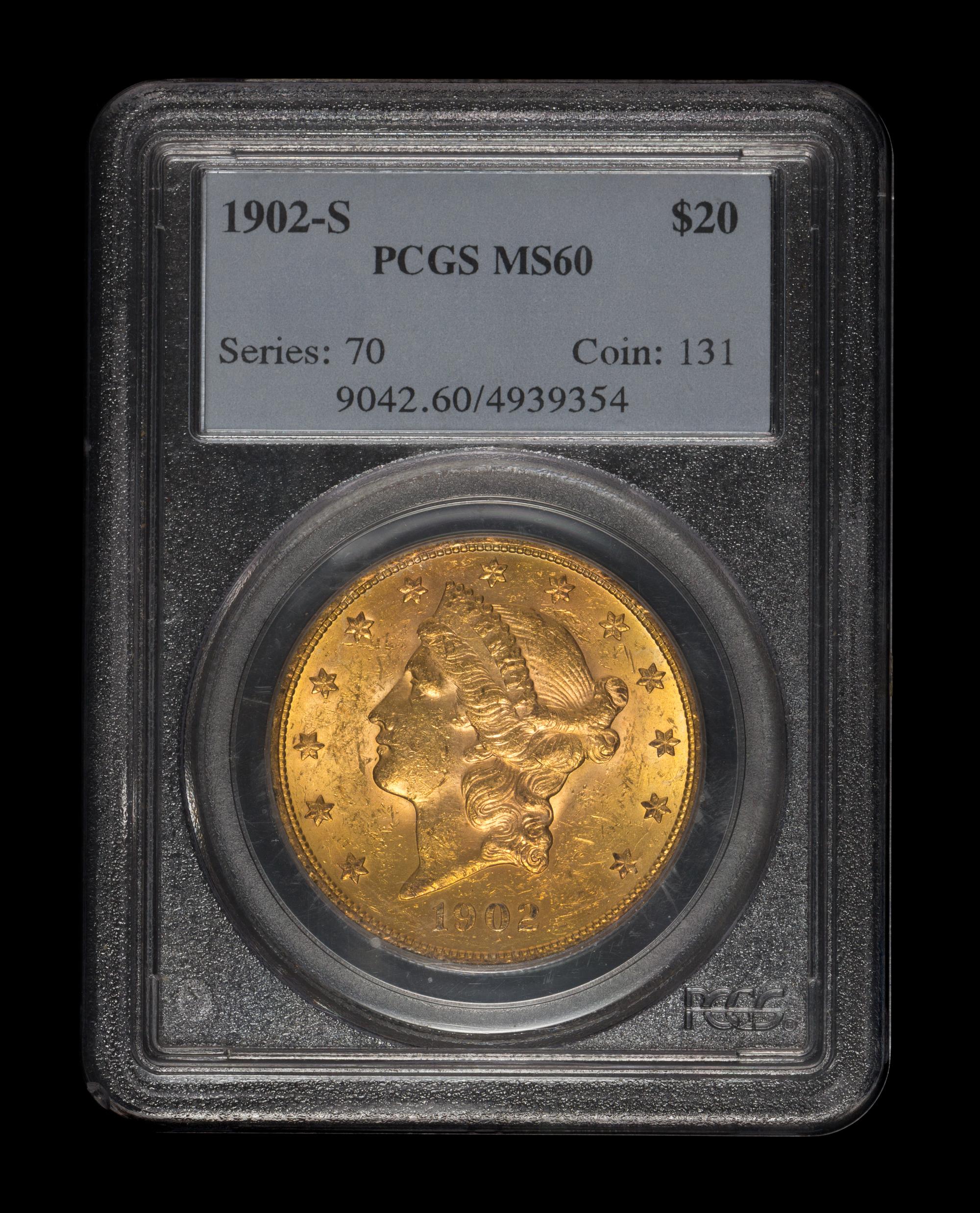 A United States 1902-S Liberty Head $20 Gold Coin