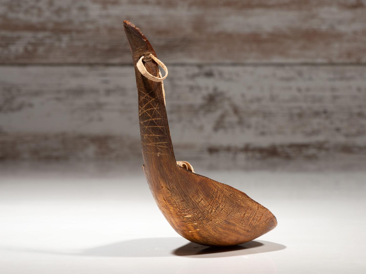 Plains Decorated Horn Ladle