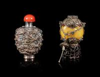 Three Chinese Metal Mounted Articles