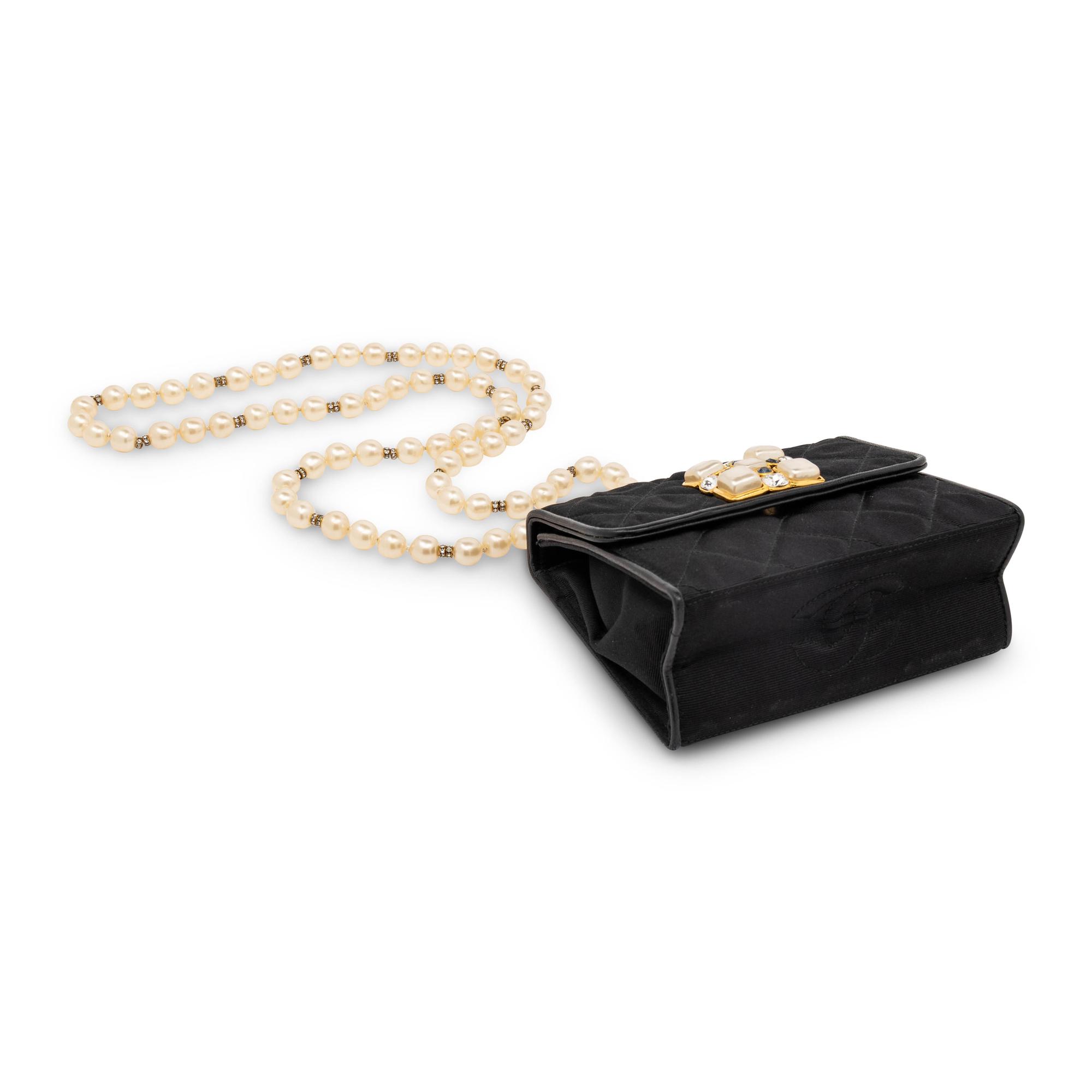 Chanel, Mini Square Flap Bag with Gripoix Pearl Strap