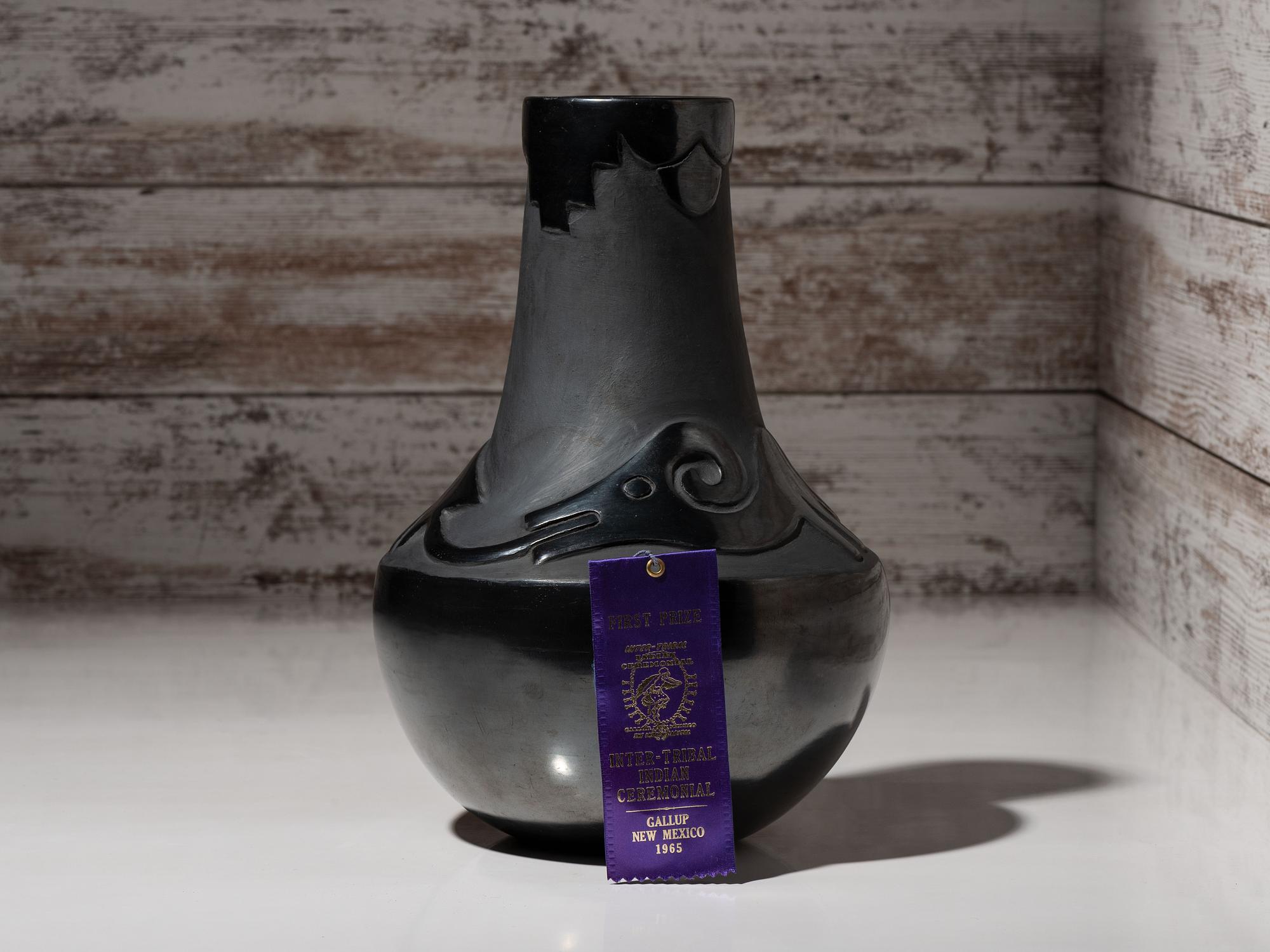 Award-Winning Blackware Pottery Jar