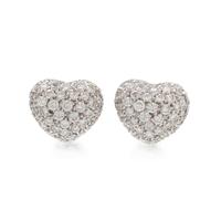 DIAMOND HEART EARCLIPS