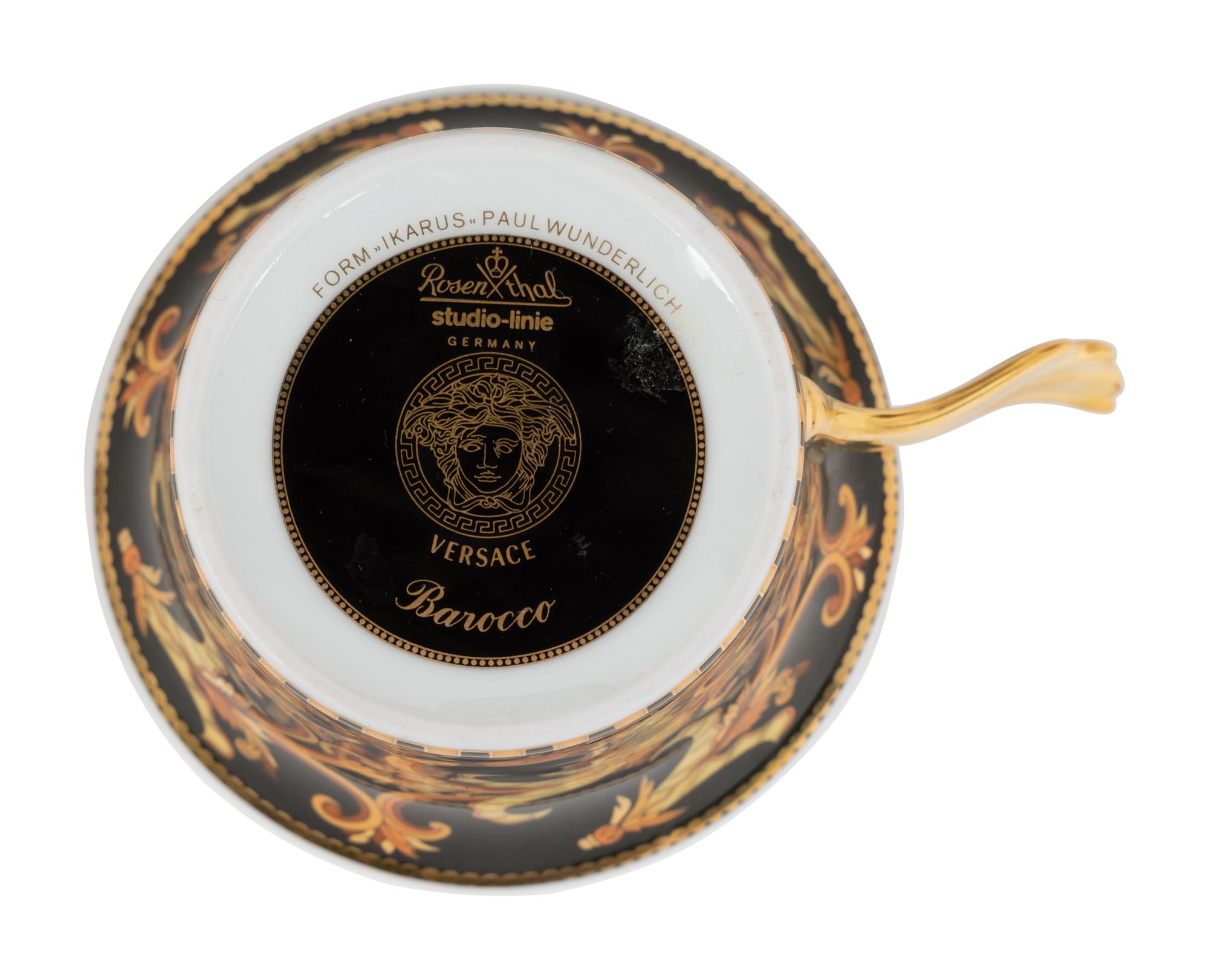A Group of Versace Porcelain Barocco Tableware
