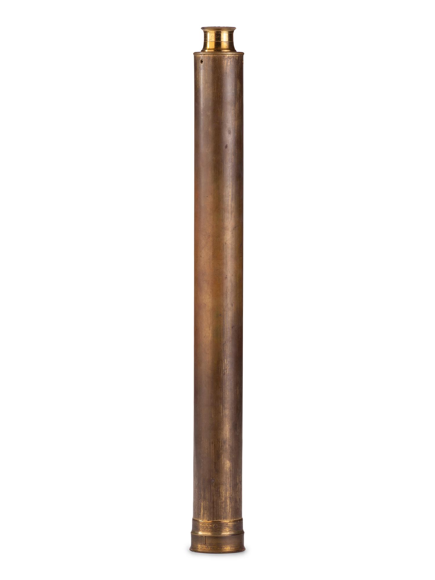 1 3/4-inch telescope, possibly naval. Length of body tube 21 1/2 in. 19th century.