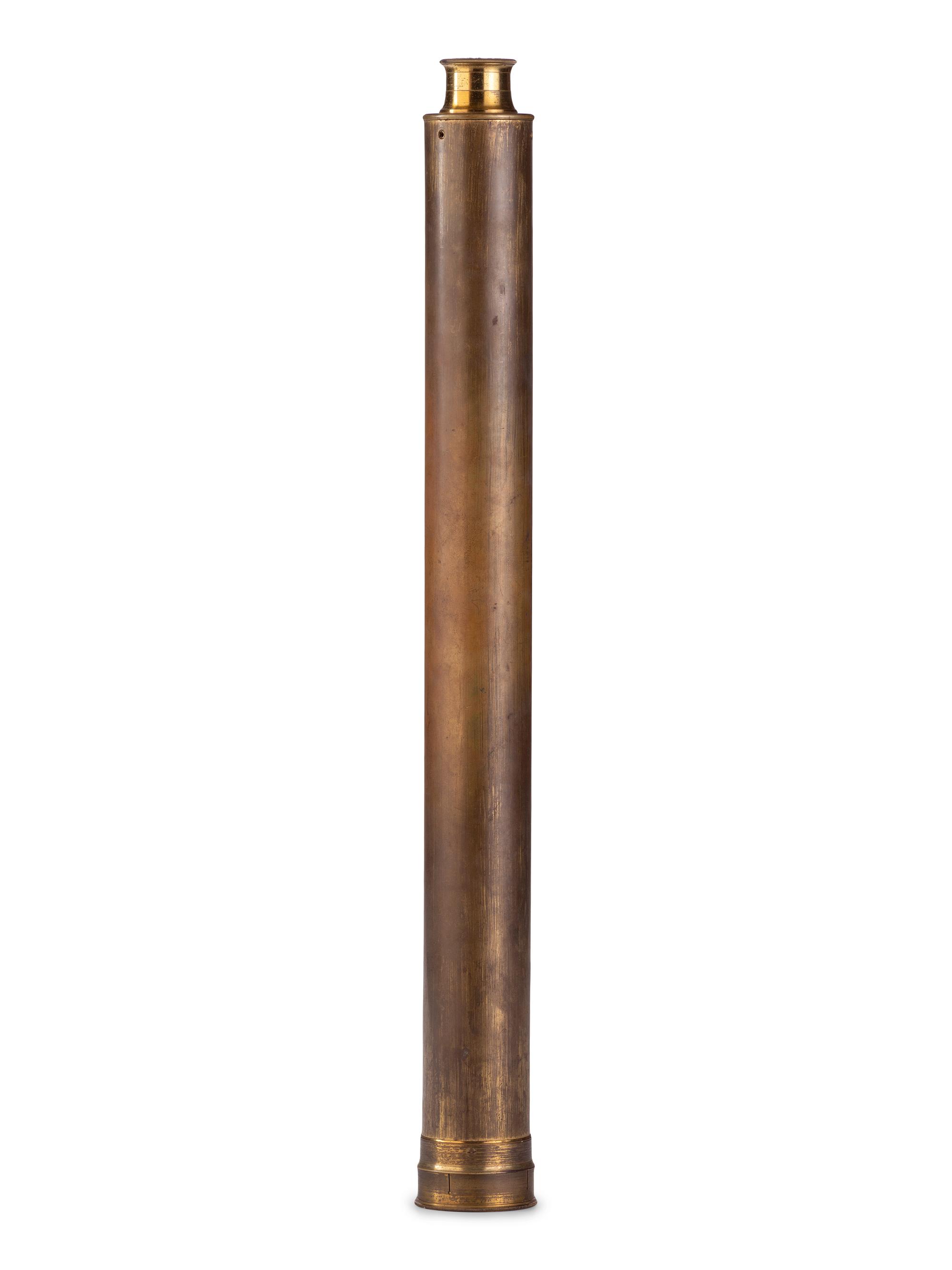 1 3/4-inch telescope, possibly naval. Length of body tube 21 1/2 in. 19th century.