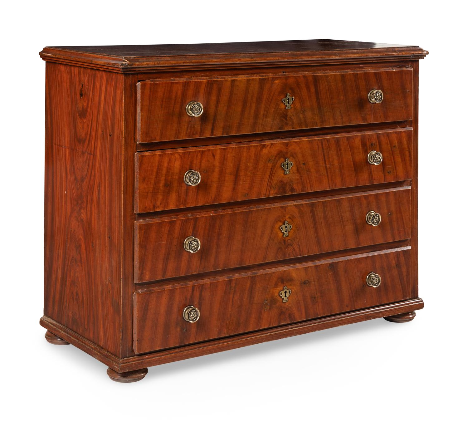 A Continental Grain Painted Chest of Drawers