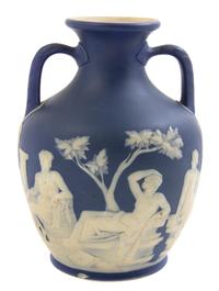 A Wedgwood Jasperware Portland Vase, Height 10 inches.
