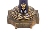 A Large Sèvres Style Porcelain Napoleonic Vase and Pedestal