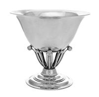 A Danish Silver Footed Bowl, Johan Rohde for Georg Jensen Silversmithy, Copenhagen, Circa 1930, model '17B'.