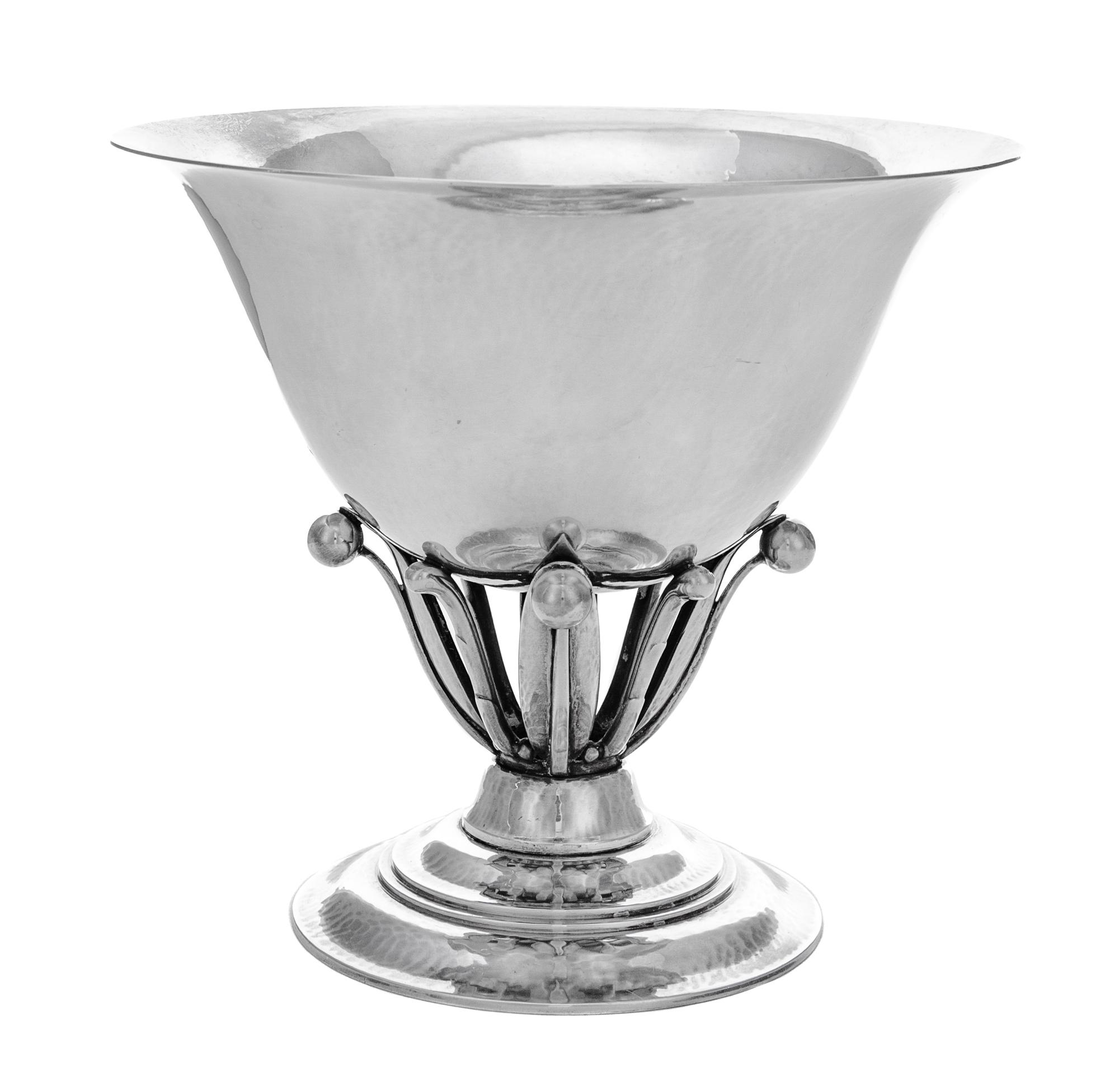 A Danish Silver Footed Bowl, Johan Rohde for Georg Jensen Silversmithy, Copenhagen, Circa 1930, model '17B'.