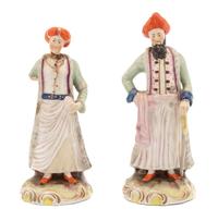 A Pair of Staffordshire Pottery Figures of Turks Height 6 1/4 inches. — 19TH CENTURY