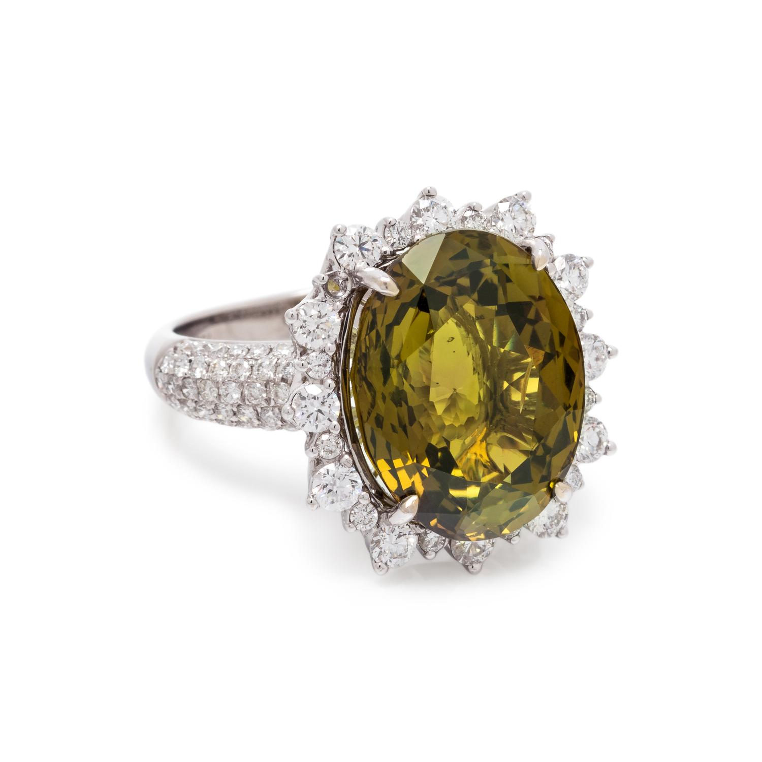 ALEXANDRITE AND DIAMOND RING
