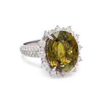 ALEXANDRITE AND DIAMOND RING