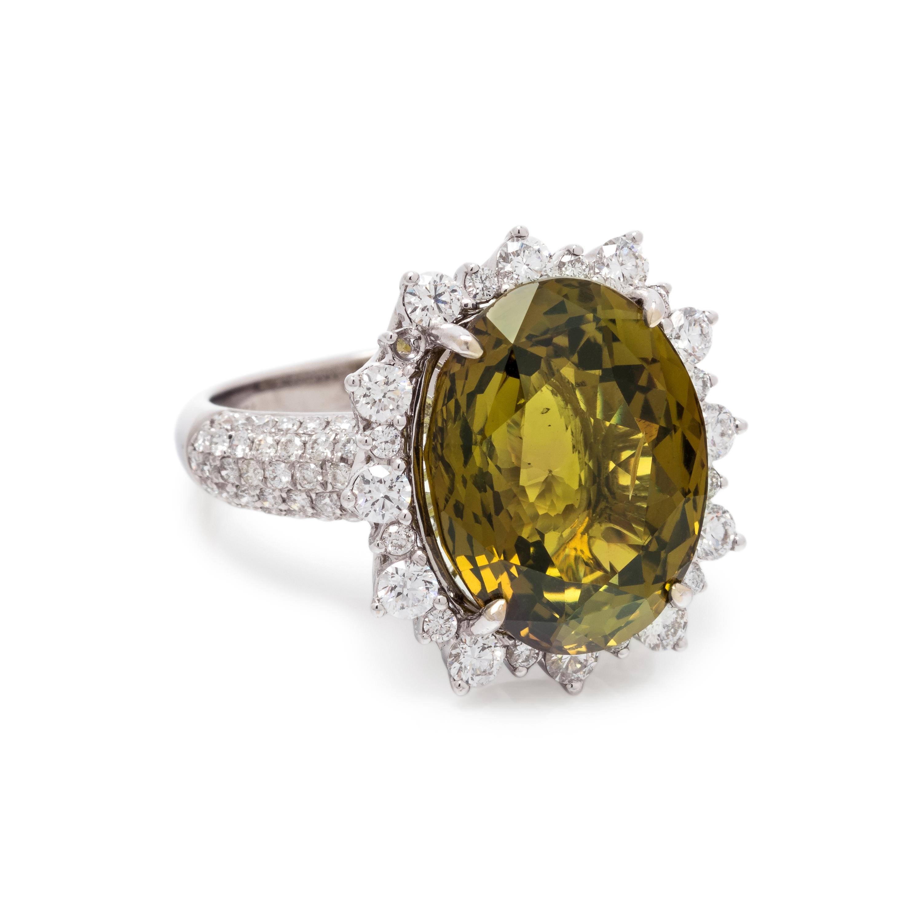 ALEXANDRITE AND DIAMOND RING