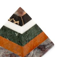 Four Specimen Hardstone Pyramid-Form Paperweights