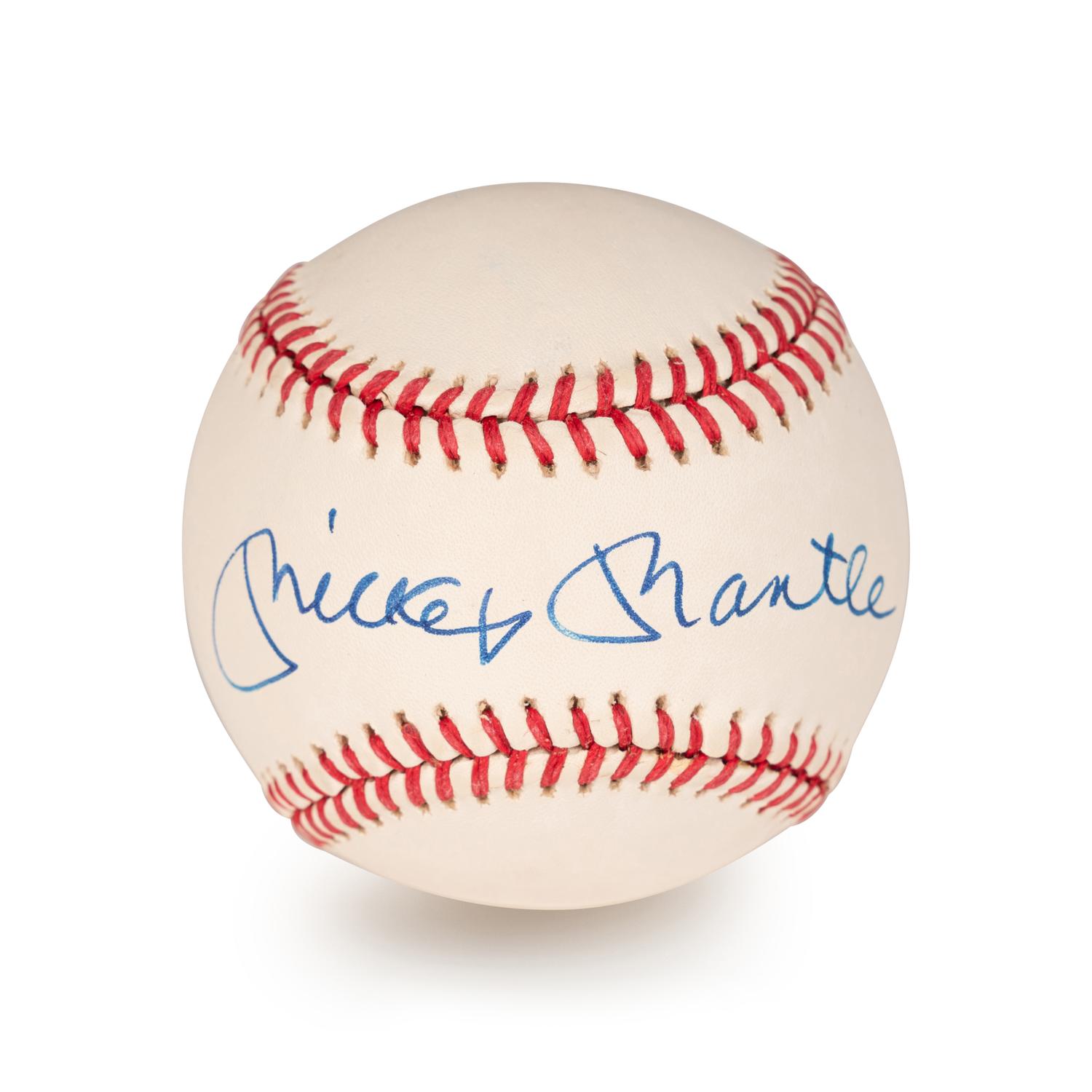 A Mickey Mantle Signed Autograph Baseball (Beckett Authentication Services Letter BAS Certified),