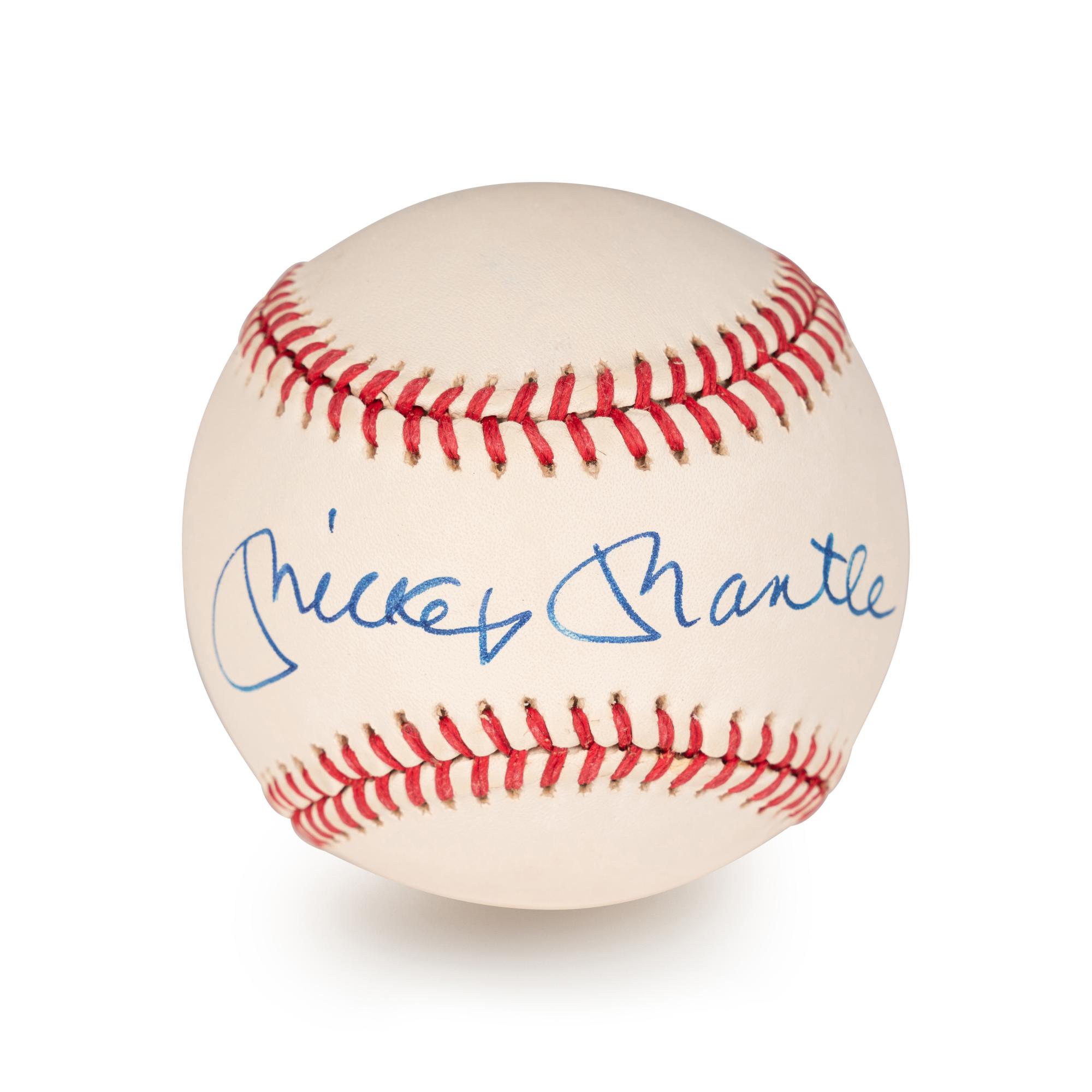 A Mickey Mantle Signed Autograph Baseball (Beckett Authentication Services Letter BAS Certified),