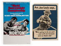 [SPORTS - BOXING - BASEBALL]. A collection of 14 items, most related to African American boxers Joe Louis and Cassius Clay.