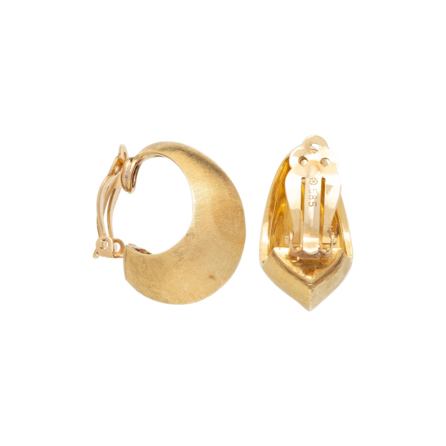 CELLINO, YELLOW GOLD HOOP EARRINGS