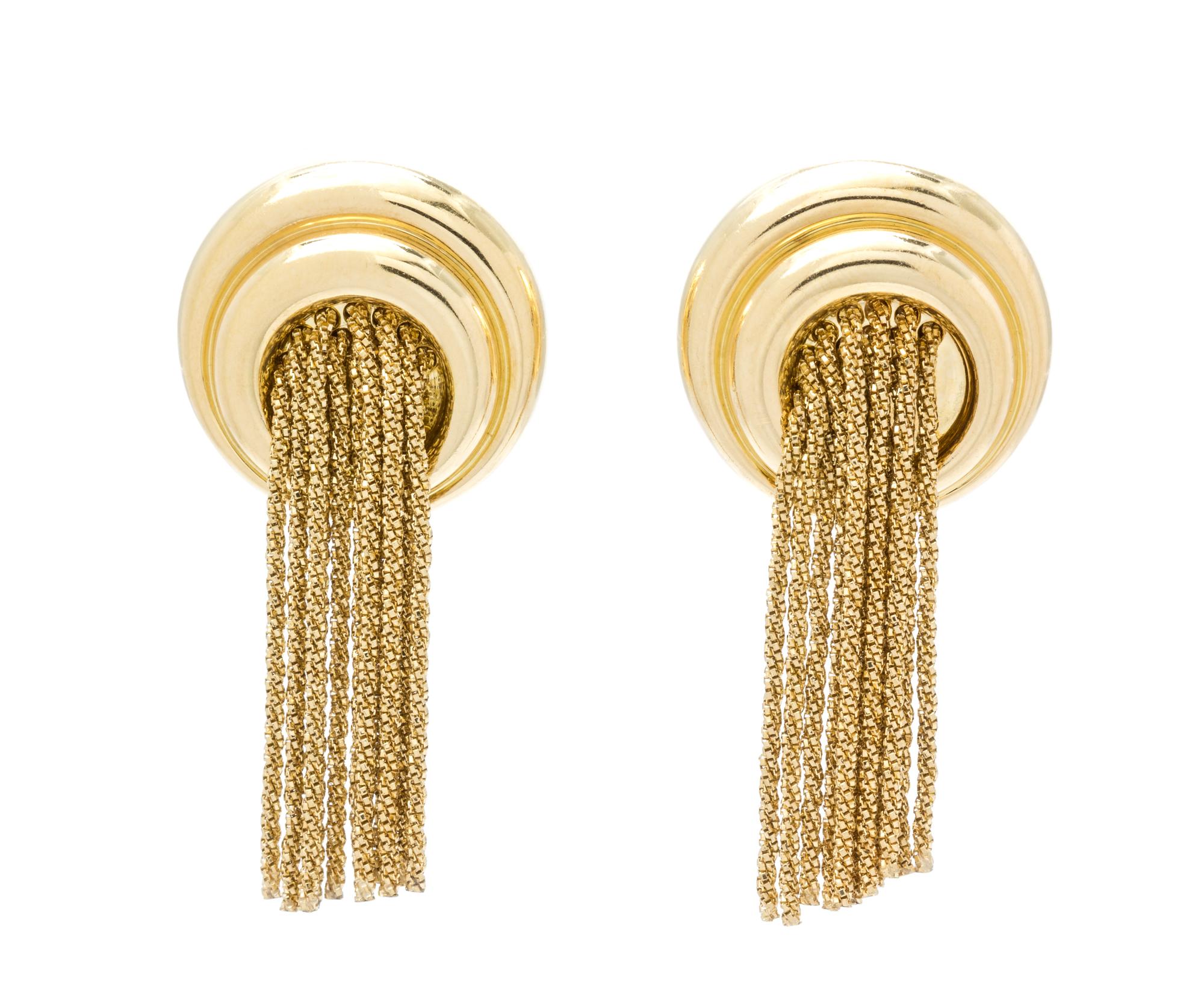 A Pair of 18 Karat Yellow Gold Earclips, Yuri Ichihashi, 14.00 dwts.